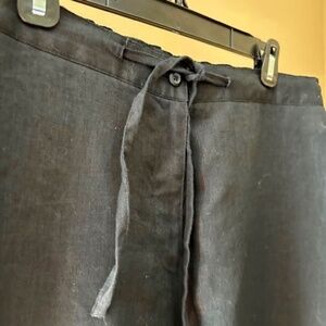 100% Linen ,  NYGARD High waisted, wide leg, lined trousers